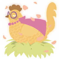 A honey chicken with a lace pattern