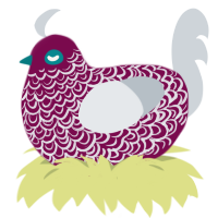 The OrEGGcle, a wine and mist chicken with a double-lace pattern