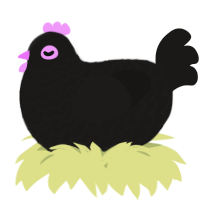 A sable chicken with a lace pattern