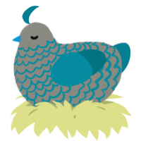 A ash and sea chicken with a lace pattern