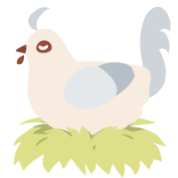 A cream and mist chicken