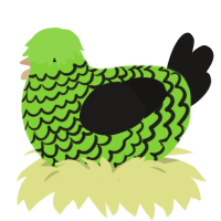 mountain dew, a grass and sable chicken with a lace pattern