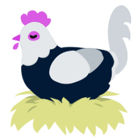 paint splash, a tumblr and mist chicken with a head pattern