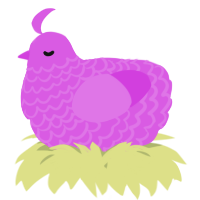 A orchid chicken with a lace pattern