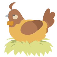 Almond Muffin, a honey and brown chicken with a head pattern