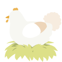 A white and cream chicken
