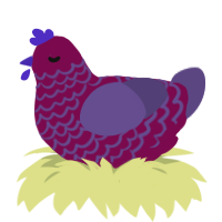 Spirograph, a wine and overcast chicken with a lace pattern