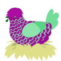 (unnamed), a plum and spring chicken with a lace pattern