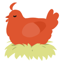 A vermilion chicken