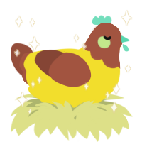 A yellow and russet chicken with a head pattern