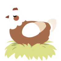 A brown and cream chicken with a head pattern