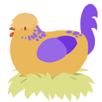 800, a honey and blurple chicken with a neck-speckle pattern