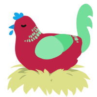 A crimson and spring chicken with a neck-band pattern