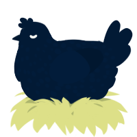A tumblr chicken with a speckle pattern