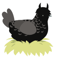 ȚĦĘ ĦŌŘŘŐŘŞ, a black and grey chicken with a half-lace pattern