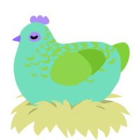Salt Waves, a mint and grass chicken with a half-lace pattern