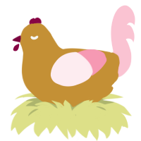 Maroonrose, a gold and rose chicken