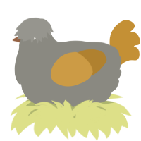 A ash and gold chicken