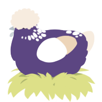 A overcast and cream chicken with a neck-speckle pattern