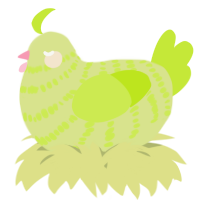 A lemon and lime chicken with a bar pattern