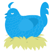 A sky chicken with a lace pattern