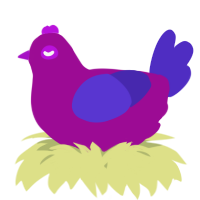 A plum and indigo chicken