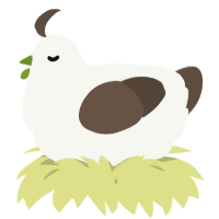 A white and bark chicken