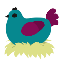 A teal and wine chicken