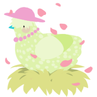 A apple chicken with a speckle pattern