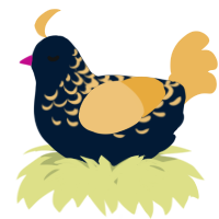 A tumblr and honey chicken with a half-lace pattern