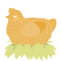 A honey chicken with a lace pattern