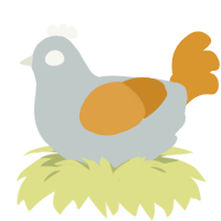 mango fantasma, a silver and orange chicken