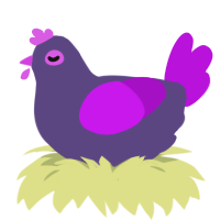 A overcast and amethyst chicken