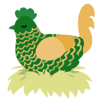 Bajan, a leaf and honey chicken with a lace pattern