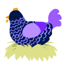 Close, a tumblr and lilac chicken with a lace pattern