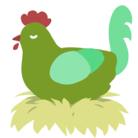 A chartreuse and spring chicken