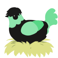 A sable and spring chicken with a head pattern