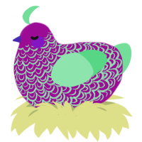 A plum and spring chicken with a double-lace pattern