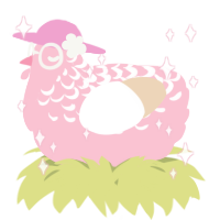 A rose and cream chicken with a half-lace pattern