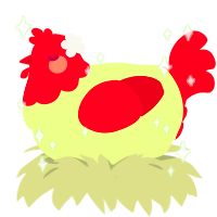 Apples, a apple and crimson chicken with a head pattern