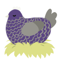 A overcast and ash chicken with a lace pattern