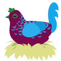A wine and sky chicken with a half-lace pattern