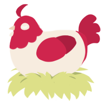 Cherry Cream, a cream and crimson chicken with a head pattern