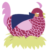 kay faraday, a wine and orchid chicken with a lace pattern