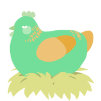 A spring and honey chicken with a neck-band pattern