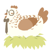 A white and brown chicken with a half-lace pattern