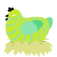 (unnamed), a lime and spring chicken with a bar pattern