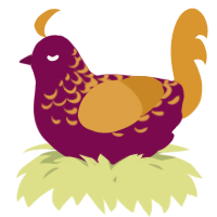 A wine and orange chicken with a half-lace pattern