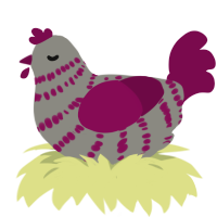 Pinot Noir, a ash and wine chicken with a bar pattern