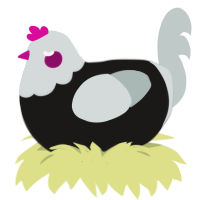Whats Up, a sable and silver chicken with a head pattern
